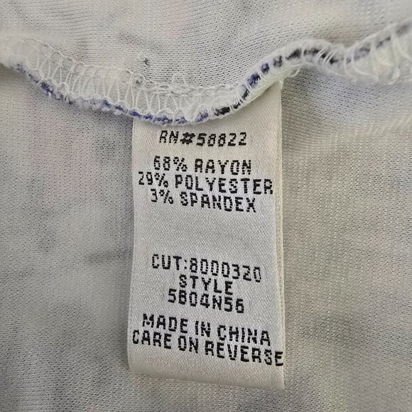 SOPHIE MAX SLEEELESS KNIT DRESS WHITE WITH BLUE AND PURPLE SIZE MED WOMENS - Picture 5 of 6